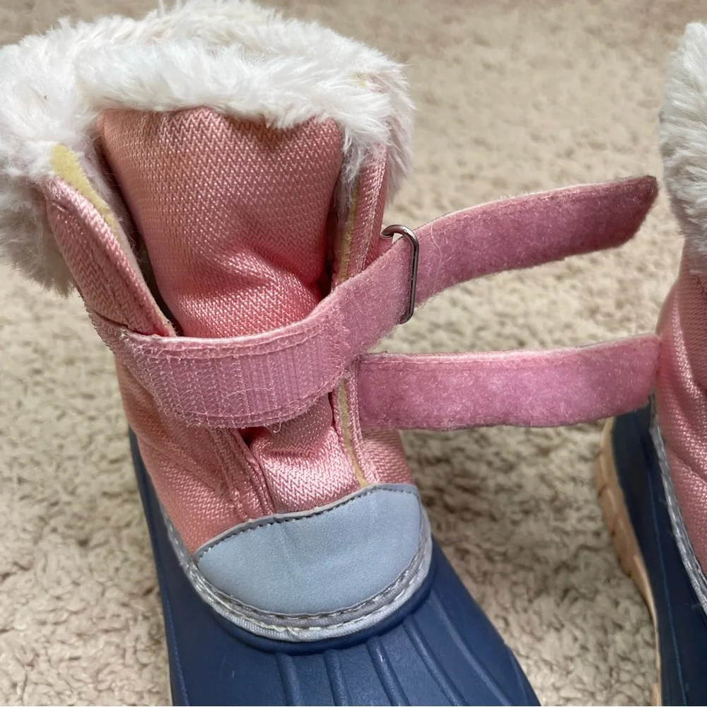 OshKosh B'Gosh Toddler Little Girls Kids Yule Faux Fur Snow Rain Duck Boots 9 M